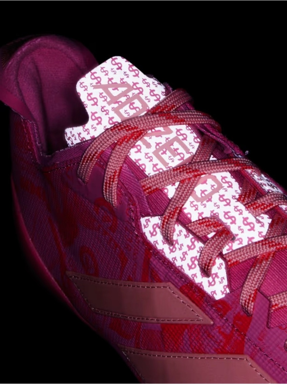ADIZERO ELECTRIC II CURRENCY FOOTBALL CLEATS |NWOB| Sz M9:W10 | Pink Fusion - Picture 13 of 16
